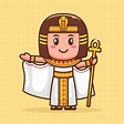 Premium Vector | Goddess cleopatra cute cartoon character design
