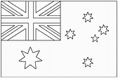 Printable Australia Flag Coloring Page