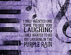 PRINCE Purple Rain lyrics print poster art Laughing in the