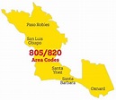 805 Area Code Map | Color 2018