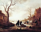 A Canal in Winter - Isaac van Ostade - WikiArt.org - encyclopedia of ...