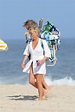Jane Krakowski - In a swimsuit on the beach in the Hamptons-06 | GotCeleb