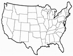 Blank Printable US Map State Outlines - Printable Maps Online