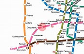Sevilla station map - Mexico City Metro