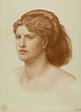 Portrait of fanny cornforth, head and shoulders by Dante Gabriel ...