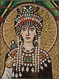 El mosaico de la emperatriz Teodora situado en San Vital de Ravena. Fue ...
