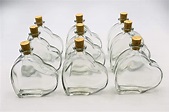Flaschenbauer - 9 x Herz Flasche Passion: Glasflasche Herz 200 ml - 9 ...