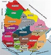 Mapa de Uruguay con Nombres, Departamentos y Capitales 【Para Descargar ...