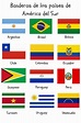 Banderas de los paises de América del sur con nombres | Información ...
