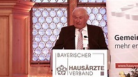 24. Bayerischer Hausärztetag: Grußworte von Dr. Günther Beckstein - YouTube
