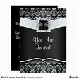 Black & white damask invitation Bachelor Party Invitations, Unique ...