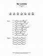 The Police "So Lonely" Sheet Music Notes | Download Printable PDF Score ...