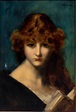 Lot - JEAN JACQUES HENNER, FRENCH 1829-1905, JEUNE FILLE, Oil on canvas ...
