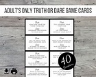 Adults Only Truth or Dare Printable Party Game, 40 Cards - Etsy Australia