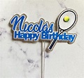 Tennis Player Theme Cake Topper/ Personalized Tennis Sports - Etsy