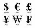 symboles monétaires les plus utilisés 1384704 Art vectoriel chez Vecteezy