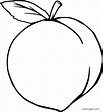 8 free printable Peach coloring pages in vector format, easy to print ...