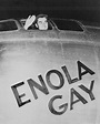Captain Paul Tibbets in the Enola Gay minutes before takeoff to drop ...