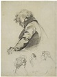 FRANÇOIS BOUCHOT (Paris 1800-1842), Studies of a man in profile and ...