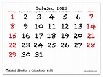 Calendário de outubro de 2023 para imprimir “46DS” - Michel Zbinden PT