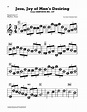 Jesu, Joy Of Man's Desiring Sheet Music | Johann Sebastian Bach | E-Z ...