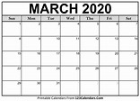 March 2020 Printable Calendar | 123Calendars.com