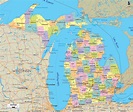 Detailed Map of Michigan State USA - Ezilon Maps