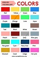 Color Names: List of Colors in English with ESL Picture – My English Tutors