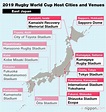 Map of Japan stadiums: stadium locations and list of stadiums of Japan