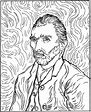 Dibujo gratis de Vincent Van Gogh para descargar y colorear - Vincent ...