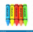 Five Colorful Erasers stock photo. Image of white, group - 16743112