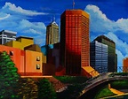 Indianapolis Cityscape Painting by P Dwain Morris | Fine Art America