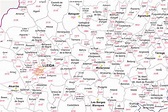 Lleida - mapa provincial con municipios y códigos postales