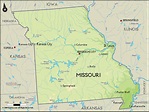 Geographical Map of Missouri and Missouri Geographical Maps