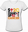 Amazon.com: DONGCAN Women's Stand Up To Cancer V-Neck T-shirts XXL ...