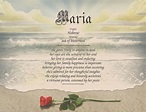 Maria First Name Meaning Art Print-Personalized-Red Rose on | Etsy