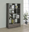 Coaster® Dylan Weathered Grey Bookcase | Midwest Clearance Center | St ...