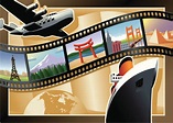 Vintage Reise Postkartefilm Strip Stock Vektor Art und mehr Bilder von ...