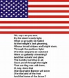 Printable Words National Anthem Usa - Words Print