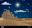 Estrella de Belén de Navidad Natividad escena de dibujos animados ...