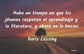Doris Lessing: Hubo un tiempo en que los jóv