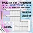 Spaced Repetition Study Schedule University College Revision - Etsy UK