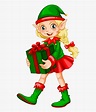 Transparent Elf Png - Female Christmas Elf Cartoon , Free Transparent ...