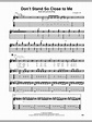 Don't Stand So Close To Me | Sheet Music Direct