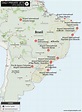 Brazil airports map - Airports in Brazil map (South America - Americas)