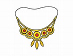 How To Draw a Gold Jewelry Necklace - Step By Step Illustration Guide ...