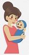 Mother Clip Art - Baby Mom Animation Png - Free Transparent PNG Clipart ...