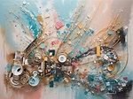 Premium AI Image | Music conceptual art abstract Contemporary acrylic ...