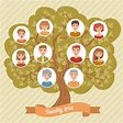 Cartoon characters family tree | Family tree — Stock Vector ...