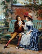 'A Stolen Moment', 1902 Painting by Jonathan Guinness, British, 1848 - 1932 | Romantic art ...